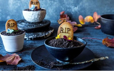 Halloween: Sjokolademousse-grav